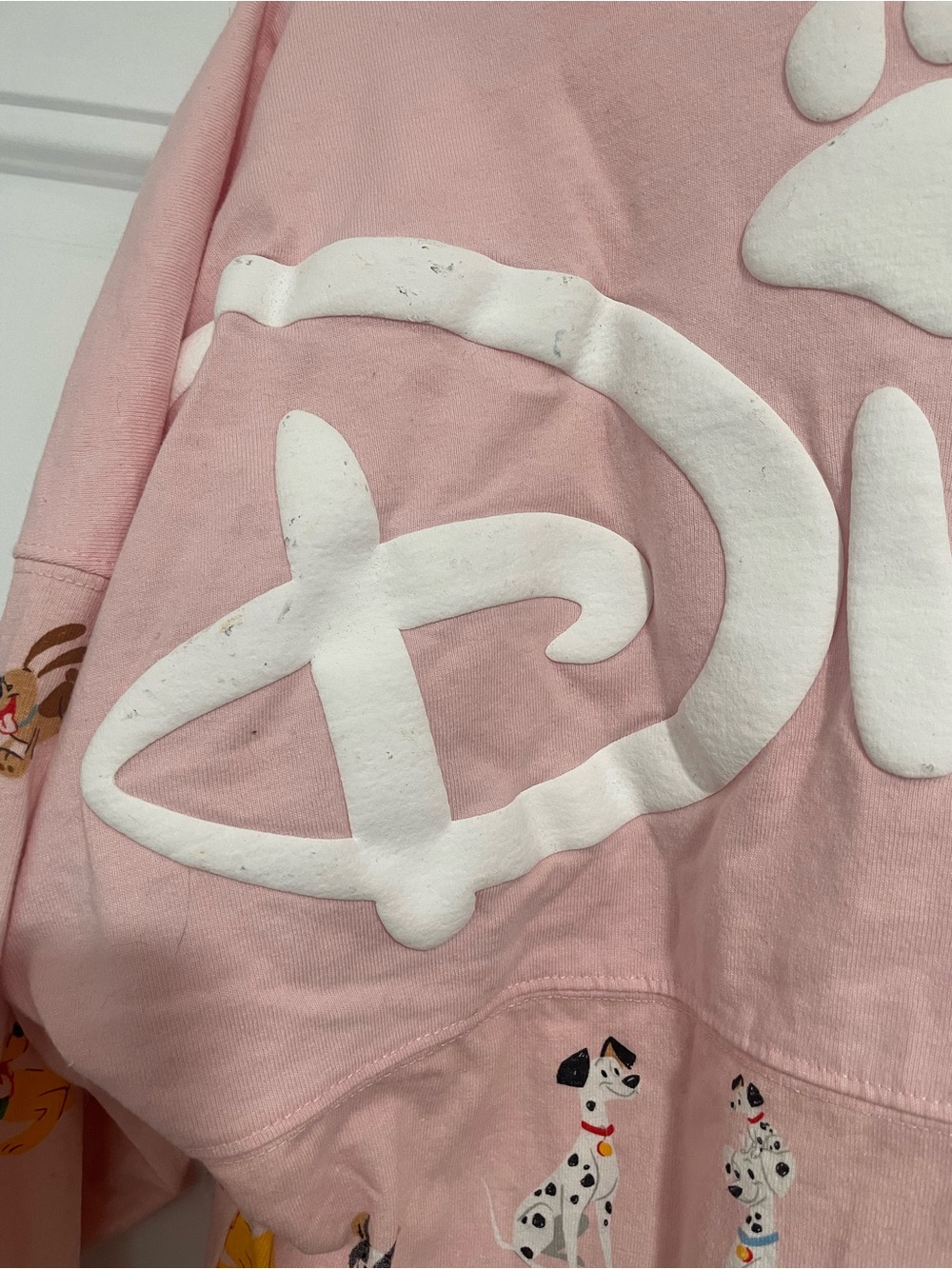 Rare Pink Disney Dog Print Spirit Jersey women’s XS - Picture 3 of 6
